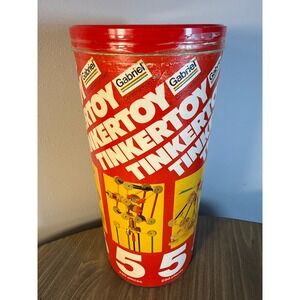 Vintage‎ Gabriel Tinkertoy Construction #555 Set 167pc Original Can Partial Set